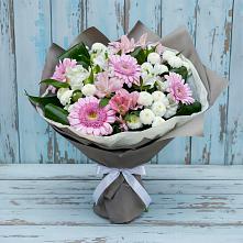 Букет цветов из:  Герберы, Альстромерии и Хризантемы #REPLACE_PRED# Мундыбаш