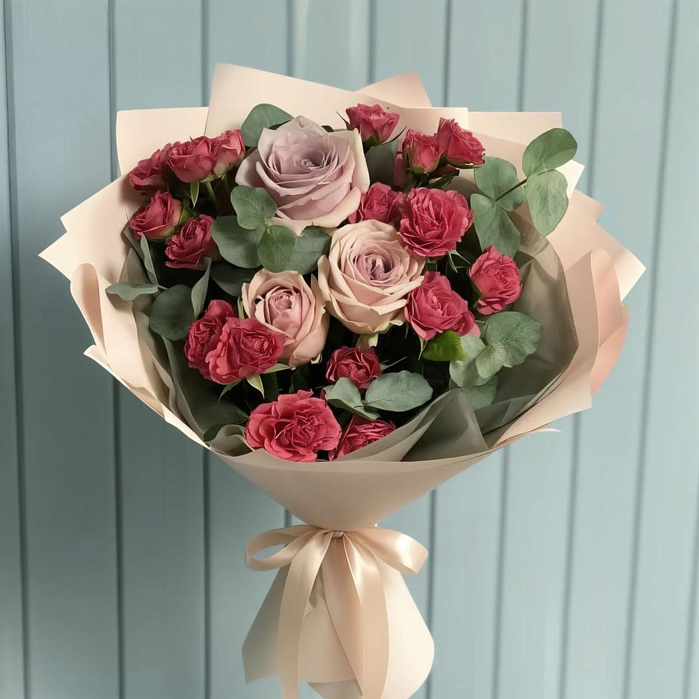 Букет цветов из: Гвоздики и Розы в Мундыбаш