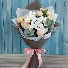 Букет цветов из:  Хризантемы и Розы #REPLACE_PRED# Мундыбаш