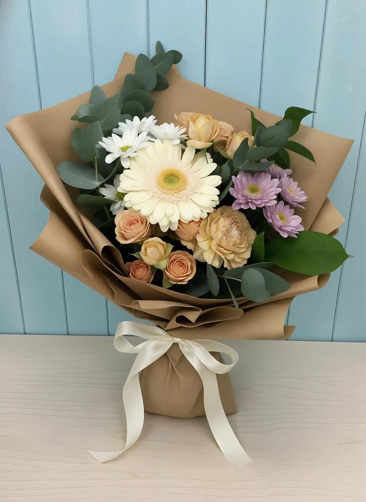 Букет цветов из: Герберы и Хризантемы в Мундыбаш