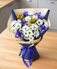 Букет цветов из:  Розы, Ирисы и Хризантемы в Мундыбаш