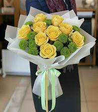 Букет цветов из:  Хризантемы и Розы в Мундыбаш