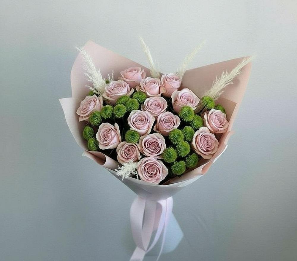 Букет цветов из: Розы и Хризантемы в Мундыбаш