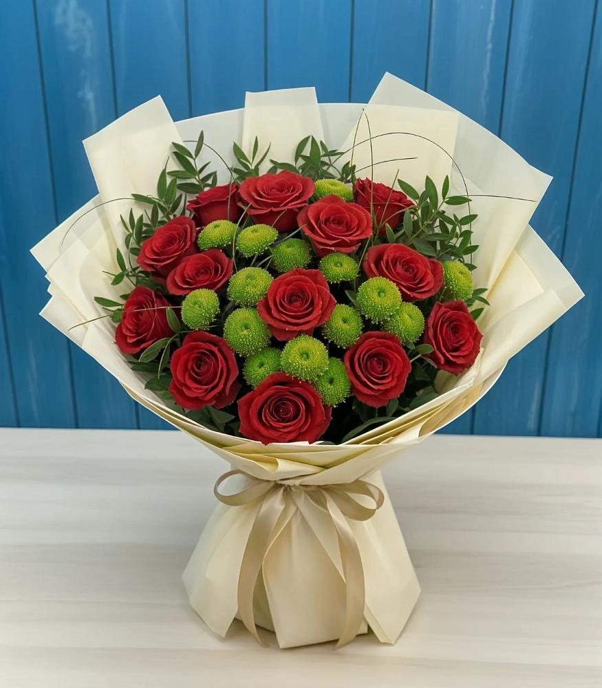 Букет цветов из: Розы и Хризантемы в Мундыбаш