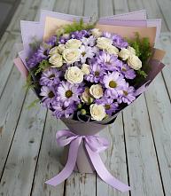 Букет цветов из:  Хризантемы и Розы в Мундыбаш